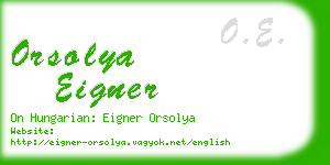 orsolya eigner business card